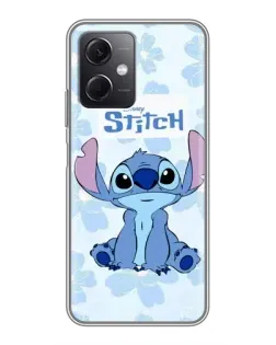 Чехол для Xiaomi Redmi Note 12 (5G) с картинкой «Stitch среди цветов»