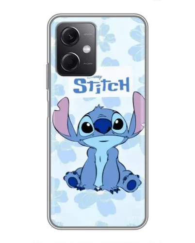 Чехол для Xiaomi Redmi Note 12 (5G) с картинкой «Stitch среди цветов»