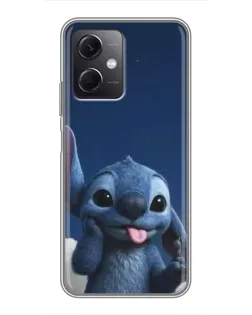 Чехол для Xiaomi Redmi Note 12 (5G) с картинкой «Стич в облаках»