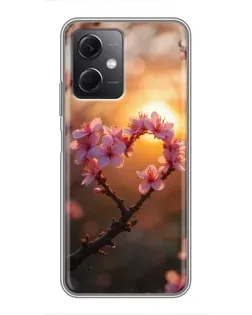 Чохол для Xiaomi Redmi Note 12 (5G) з картинкою «Рожевий цвіт сердечко на тлі заходу» Чохол для Xiaomi Redmi Note 12 (5G) з картинкою «Рожевий цвіт сердечко на тлі заходу»