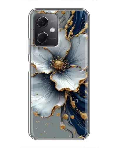 Чохол для Xiaomi Redmi Note 12 (5G) з картинкою «Біла квітка та золотий флюїд» Чохол для Xiaomi Redmi Note 12 (5G) з картинкою «Біла квітка та золотий флюїд»