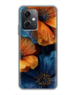 Чохол для Xiaomi Redmi Note 12 (5G) з картинкою «Яскрава синьо-помаранчева флора» Чохол для Xiaomi Redmi Note 12 (5G) з картинкою «Яскрава синьо-помаранчева флора»