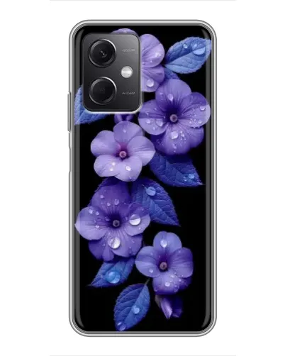 Чохол для Xiaomi Redmi Note 12 (5G) з картинкою «Фіолетові квіти з росою» Чохол для Xiaomi Redmi Note 12 (5G) з картинкою «Фіолетові квіти з росою»