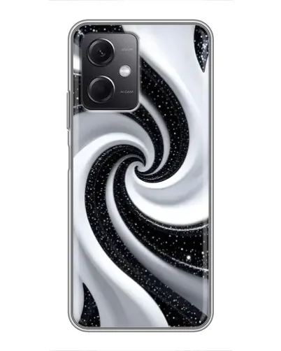 Чохол для Xiaomi Redmi Note 12 (5G) з картинкою «Чорно-біла спіраль»