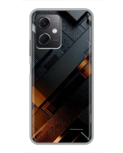 Чохол для Xiaomi Redmi Note 12 (5G) з картинкою «Чорні геометричні блоки»