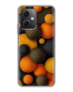 Чохол для Xiaomi Redmi Note 12 (5G) з картинкою «Об'ємні помаранчеві сфери»