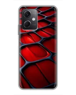 Чохол для Xiaomi Redmi Note 12 (5G) з картинкою «Червона глянцева сітка»