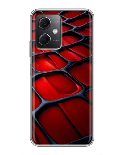 Чохол для Xiaomi Redmi Note 12 (5G) з картинкою «Червона глянцева сітка»