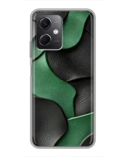 Чохол для Xiaomi Redmi Note 12 (5G) з картинкою «Зелені шкіряні хвилі»