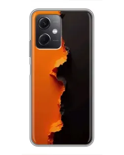 Чохол для Xiaomi Redmi Note 12 (5G) з картинкою «Помаранчевий розлом»