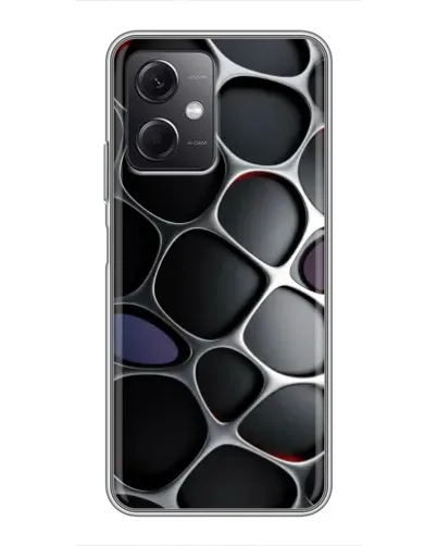 Чохол для Xiaomi Redmi Note 12 (5G) з картинкою «Об'ємна темна решітка»