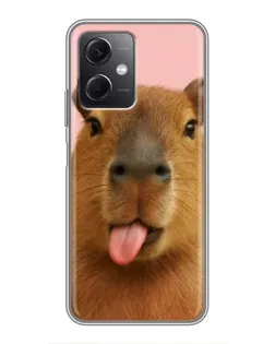 Чохол для Xiaomi Redmi Note 12 (5G) з картинкою «Капібара з язиком» Чохол для Xiaomi Redmi Note 12 (5G) з картинкою «Капібара з язиком»