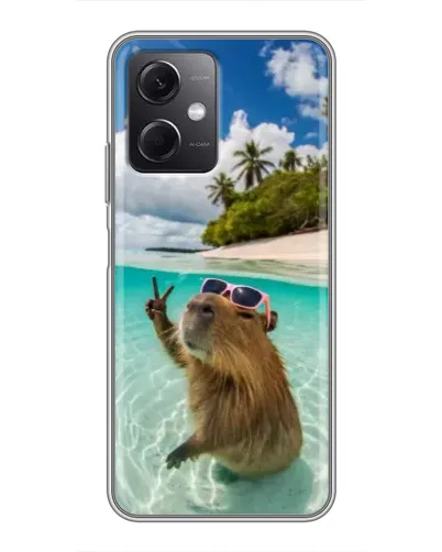 Чохол для Xiaomi Redmi Note 12 (5G) з картинкою «Капібара на морі» Чохол для Xiaomi Redmi Note 12 (5G) з картинкою «Капібара на морі»