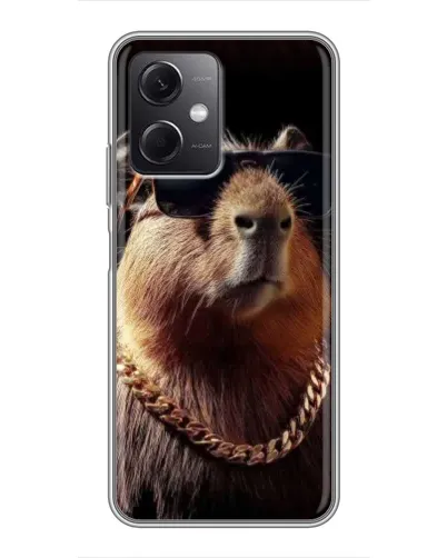 Чохол для Xiaomi Redmi Note 12 (5G) з картинкою «Капібара золотий ланцюг» Чохол для Xiaomi Redmi Note 12 (5G) з картинкою «Капібара золотий ланцюг»