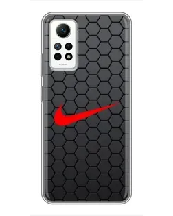 Чохол для Xiaomi Redmi Note 12 Pro (4g) з картинкою «Nike — карбонова сітка»