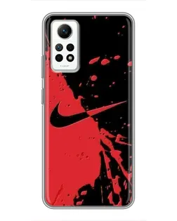 Чехол для Xiaomi Redmi Note 12 Pro (4g) с картинкой «Красные брызги Nike» Чехол для Xiaomi Redmi Note 12 Pro (4g) с картинкой «Красные брызги Nike»