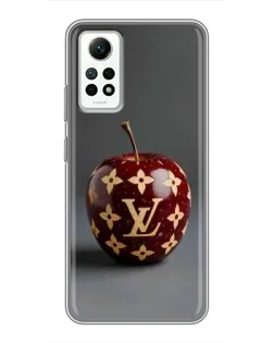 Чехол для Xiaomi Redmi Note 12 Pro (4g) с картинкой «Красное яблоко LV»