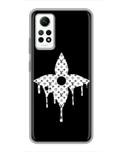 Чехол для Xiaomi Redmi Note 12 Pro (4g) с картинкой «Цветочная монограмма»