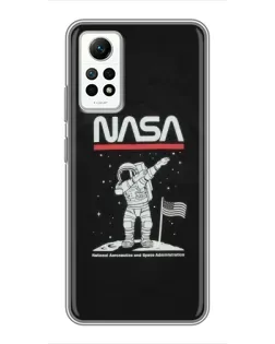 Чехол для Xiaomi Redmi Note 12 Pro (4g) с картинкой «NASA — шагаем по Луне» Чехол для Xiaomi Redmi Note 12 Pro (4g) с картинкой «NASA — шагаем по Луне»
