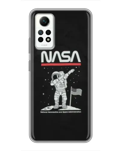 Чехол для Xiaomi Redmi Note 12 Pro (4g) с картинкой «NASA — шагаем по Луне»
