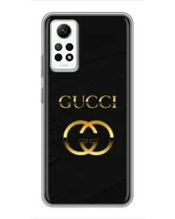 Чехол для Xiaomi Redmi Note 12 Pro (4g) с картинкой «Золотой логотип Gucci» Чехол для Xiaomi Redmi Note 12 Pro (4g) с картинкой «Золотой логотип Gucci»