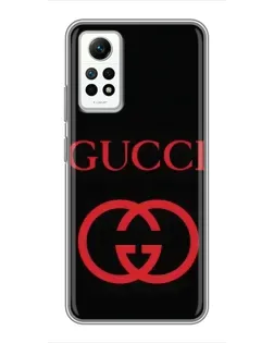 Чехол для Xiaomi Redmi Note 12 Pro (4g) с картинкой «Gucci — красный логотип» Чехол для Xiaomi Redmi Note 12 Pro (4g) с картинкой «Gucci — красный логотип»