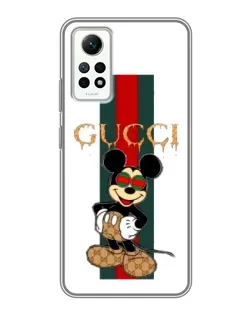 Чехол для Xiaomi Redmi Note 12 Pro (4g) с картинкой «Микки Маус Gucci — полосы» Чехол для Xiaomi Redmi Note 12 Pro (4g) с картинкой «Микки Маус Gucci — полосы»