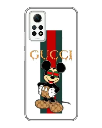 Чехол для Xiaomi Redmi Note 12 Pro (4g) с картинкой «Микки Маус Gucci — полосы» Чехол для Xiaomi Redmi Note 12 Pro (4g) с картинкой «Микки Маус Gucci — полосы»