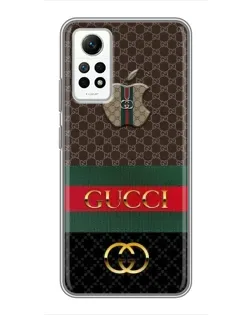 Чехол для Xiaomi Redmi Note 12 Pro (4g) с картинкой «Gucci — брендированный десерт» Чехол для Xiaomi Redmi Note 12 Pro (4g) с картинкой «Gucci — брендированный десерт»