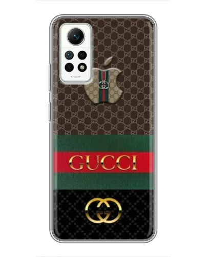 Чехол для Xiaomi Redmi Note 12 Pro (4g) с картинкой «Gucci — брендированный десерт» Чехол для Xiaomi Redmi Note 12 Pro (4g) с картинкой «Gucci — брендированный десерт»