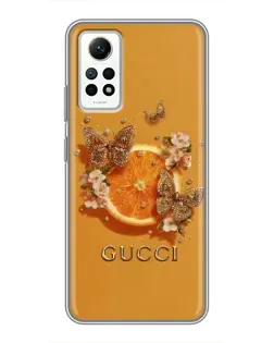 Чехол для Xiaomi Redmi Note 12 Pro (4g) с картинкой «Gucci — золотые бабочки» Чехол для Xiaomi Redmi Note 12 Pro (4g) с картинкой «Gucci — золотые бабочки»