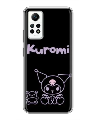 Чехол для Xiaomi Redmi Note 12 Pro (4g) с картинкой «Kuromi — черный минимализм»
