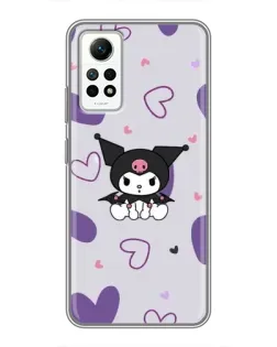 Чехол для Xiaomi Redmi Note 12 Pro (4g) с картинкой «Kuromi и лавандовые сердца»