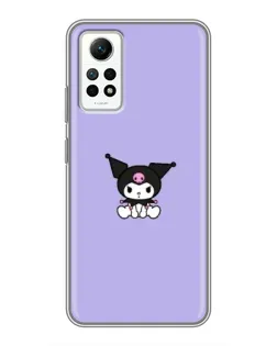 Чехол для Xiaomi Redmi Note 12 Pro (4g) с картинкой «Kuromi — фиолетовый минимализм»
