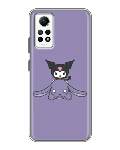 Чехол для Xiaomi Redmi Note 12 Pro (4g) с картинкой «Kuromi на лиловом фоне»