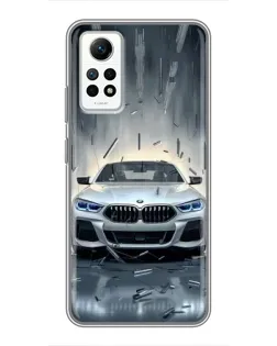 Чехол для Xiaomi Redmi Note 12 Pro (4g) с картинкой «BMW в свете фар»