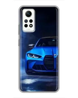 Чехол для Xiaomi Redmi Note 12 Pro (4g) с картинкой «Голубая BMW M4»