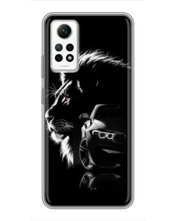 Чехол для Xiaomi Redmi Note 12 Pro (4g) с картинкой «BMW и лев»