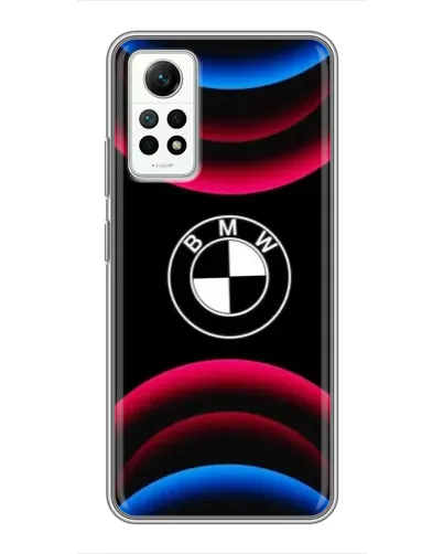 Чехол для Xiaomi Redmi Note 12 Pro (4g) с картинкой «Логотип BMW и неоновые дуги» Чехол для Xiaomi Redmi Note 12 Pro (4g) с картинкой «Логотип BMW и неоновые дуги»