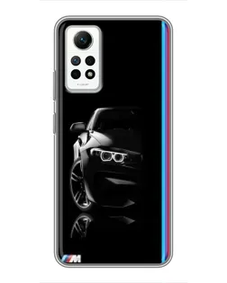 Чехол для Xiaomi Redmi Note 12 Pro (4g) с картинкой «Силуэт BMW в темноте»
