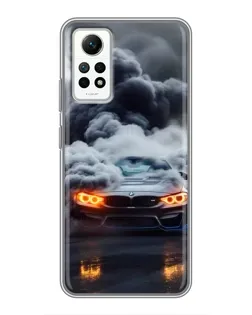 Чехол для Xiaomi Redmi Note 12 Pro (4g) с картинкой «BMW в дыму»