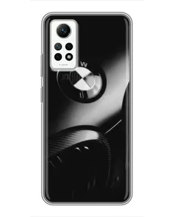 Чехол для Xiaomi Redmi Note 12 Pro (4g) с картинкой «Эмблема BMW — макро»