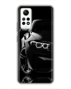 Чохол для Xiaomi Redmi Note 12 Pro (4g) з картинкою «Чорна BMW — профіль»