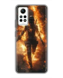 Чехол для Xiaomi Redmi Note 12 Pro (4g) с картинкой «BMW — скорость в дожде»