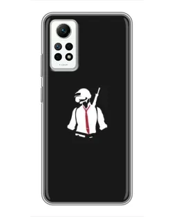 Чехол для Xiaomi Redmi Note 12 Pro (4g) с картинкой «PUBG — силуэт воина»