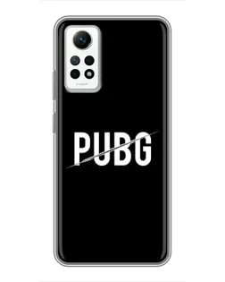 Чехол для Xiaomi Redmi Note 12 Pro (4g) с картинкой «PUBG — белый логотип»