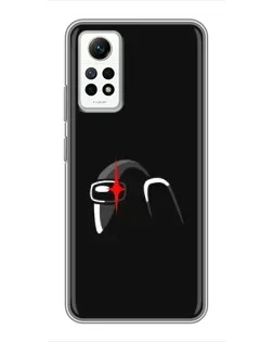 Чехол для Xiaomi Redmi Note 12 Pro (4g) с картинкой «Among Us шлем»
