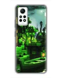 Чехол для Xiaomi Redmi Note 12 Pro (4g) с картинкой «Minecraft лесной пейзаж»