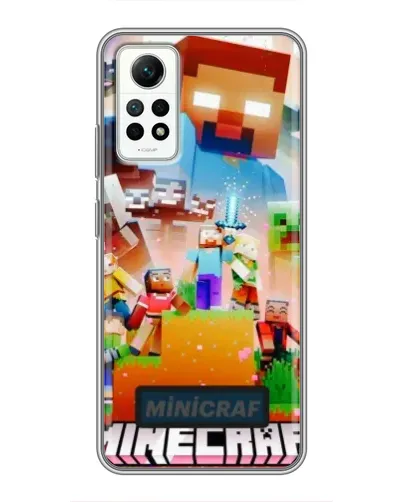 Чехол для Xiaomi Redmi Note 12 Pro (4g) с картинкой «Minecraft герои игры»