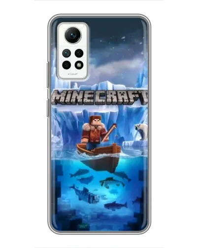 Чехол для Xiaomi Redmi Note 12 Pro (4g) с картинкой «Minecraft ледяной мир»